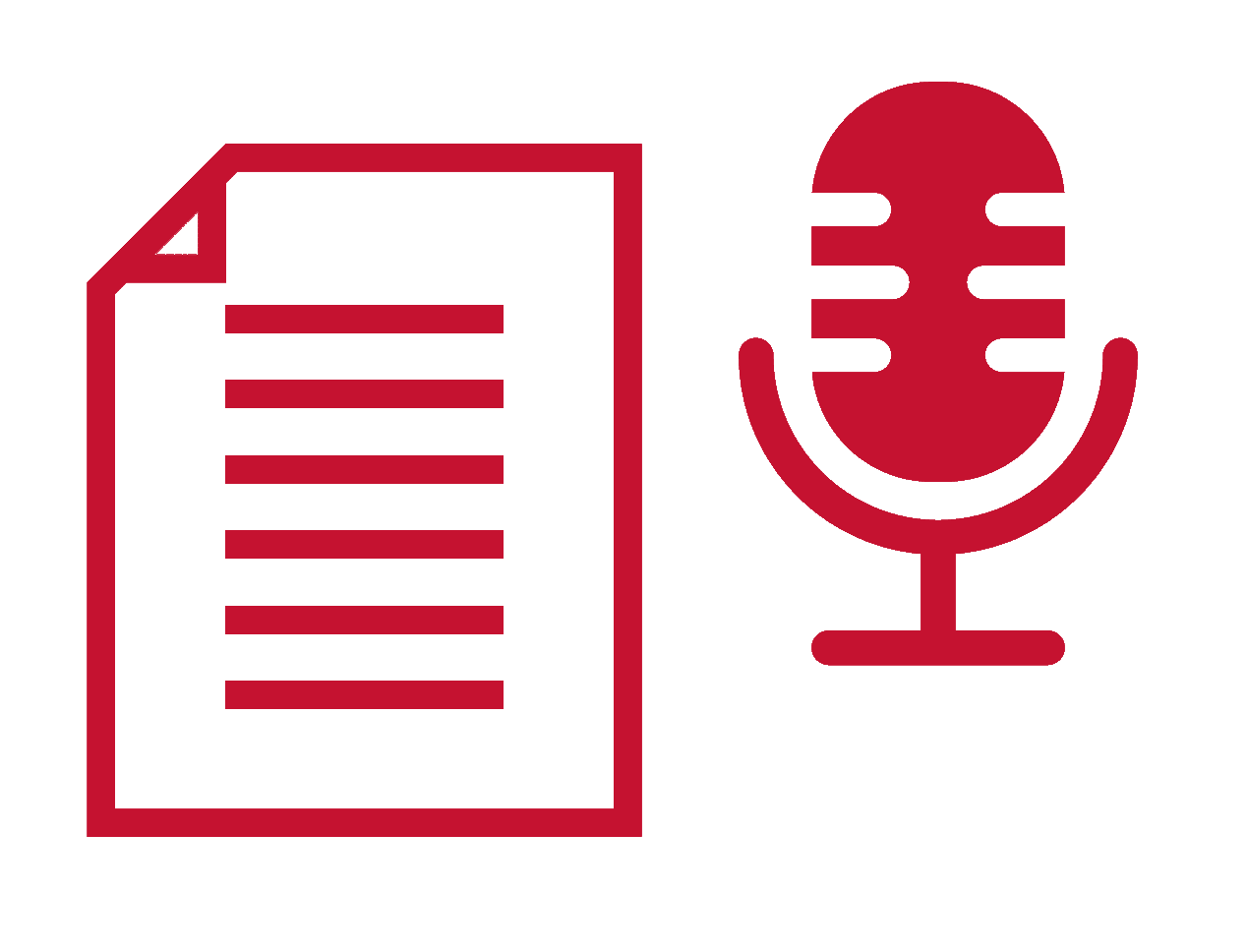 Paper and Microphone Icon