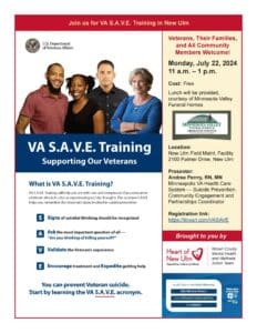 Veterans Save Training July