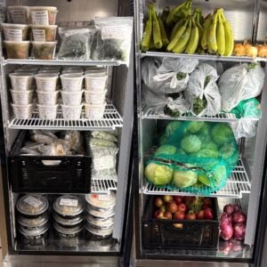 Community Fridge And Freezer Filled